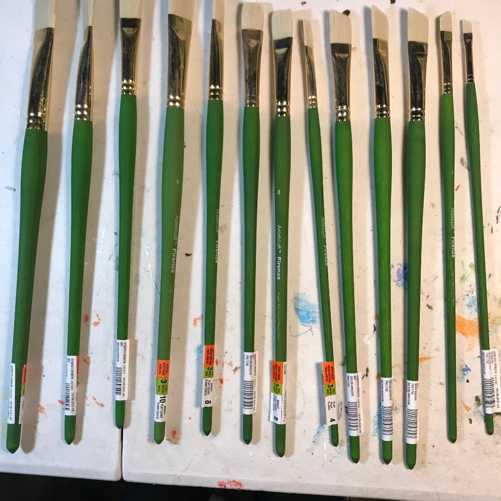 23  Piece New Artist¨s Loft Firenze acrylic oil paint brush lot